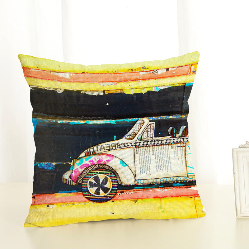 Digital Printing Cotton And Linen Pillow Cushion