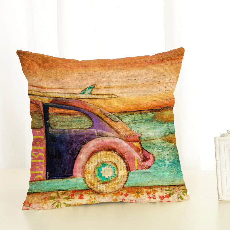 Digital Printing Cotton And Linen Pillow Cushion