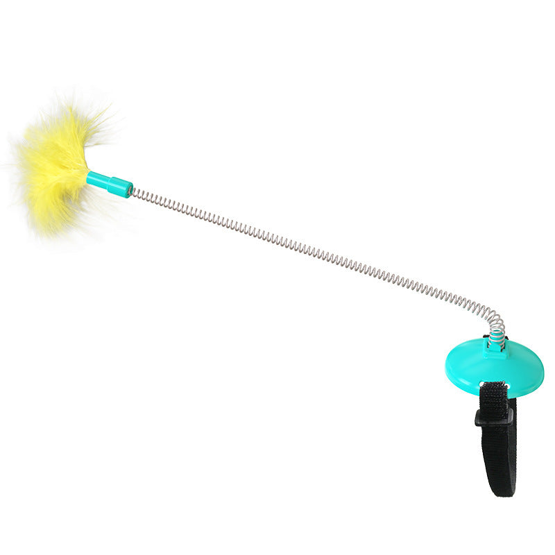 Self Healing Collar Neck Toy Spring Foot With Tap To Tease Cat Stick