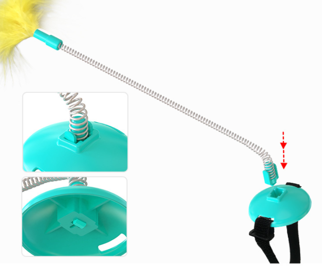 Self Healing Collar Neck Toy Spring Foot With Tap To Tease Cat Stick