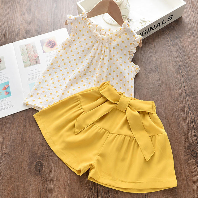 Summer Children Baba Girls Clothes T Shirt Shorts Kids Girl