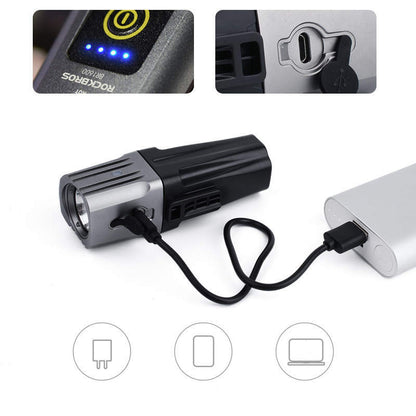 Bicycle Headlight Riding Strong Light Long Range Lumen Long Cruise Charging Night Riding Equipment