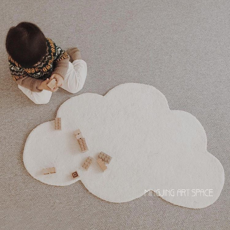 Ins Nordic Cute Cloud Carpet Floor Mat Baby Game Crawling Mat Anti-Fall Mat Home Soft Carpet Floor Mat