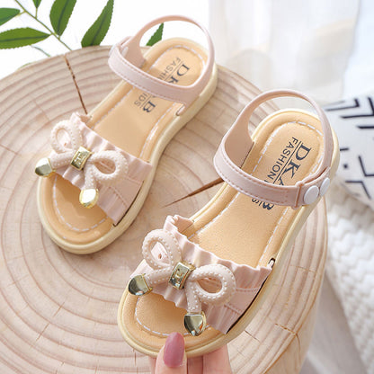 Girls' Sandals  Summer New Style  Korean Princess Shoes  Big Children'S Casual Student Shoes  Children'S Non-Slip Flat Shoes