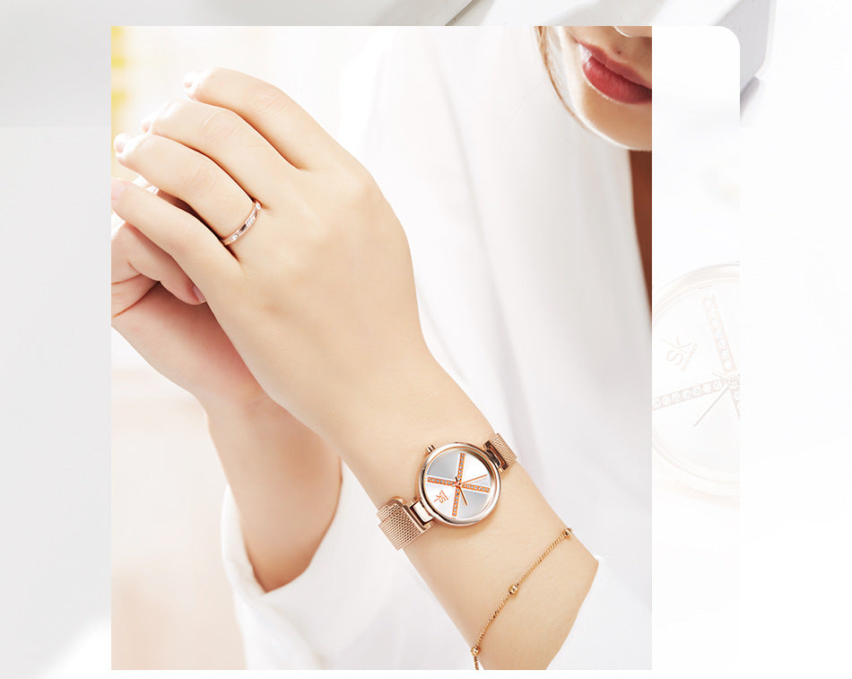 Steel Mesh Belt Fashion Women's Watch