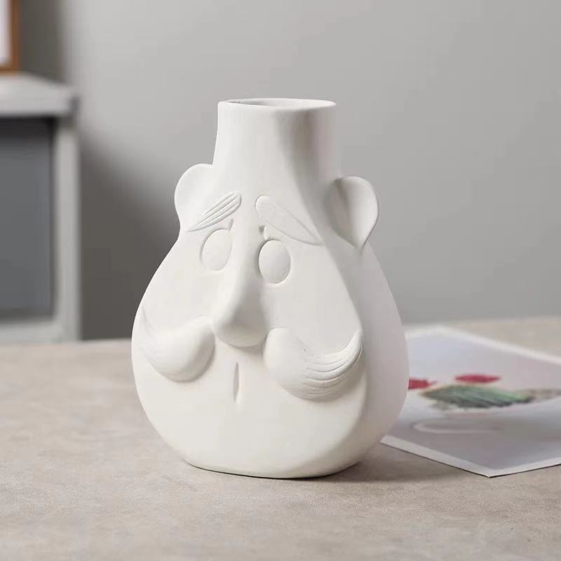 Home Furnishing Simple European Style Ornaments Dried Flowers Floral Ornaments Ceramic Vase
