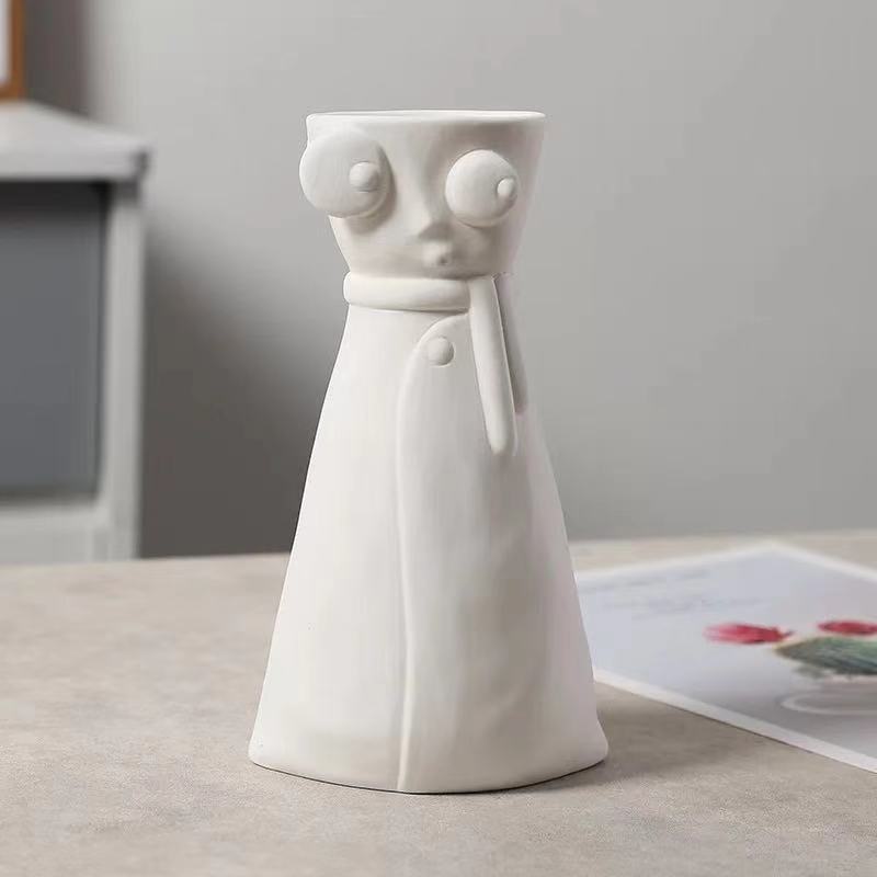 Home Furnishing Simple European Style Ornaments Dried Flowers Floral Ornaments Ceramic Vase
