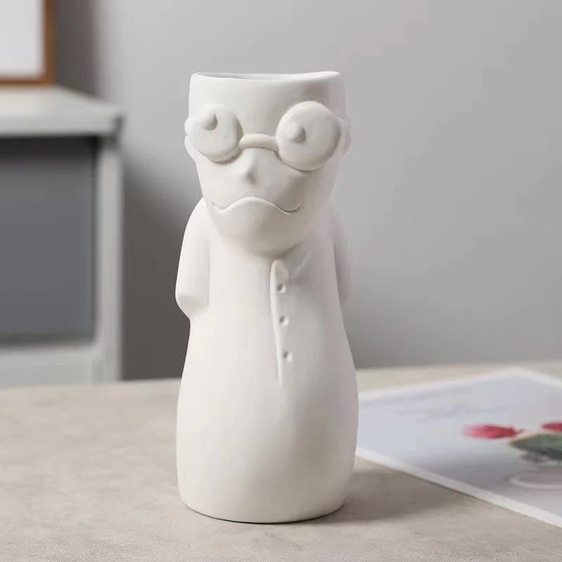 Home Furnishing Simple European Style Ornaments Dried Flowers Floral Ornaments Ceramic Vase