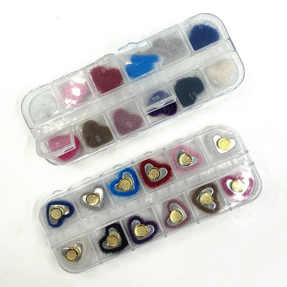 New Net Red Detachable Magnet Stone Hair Ball Nail Art