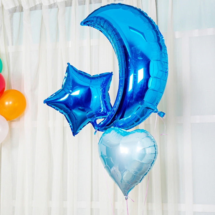 Baby Birthday Celebration Decoration Aluminum Foil Balloon 36 Inch 22 Inch Large Curved Moon Aluminum Foil Balloon Wholesale