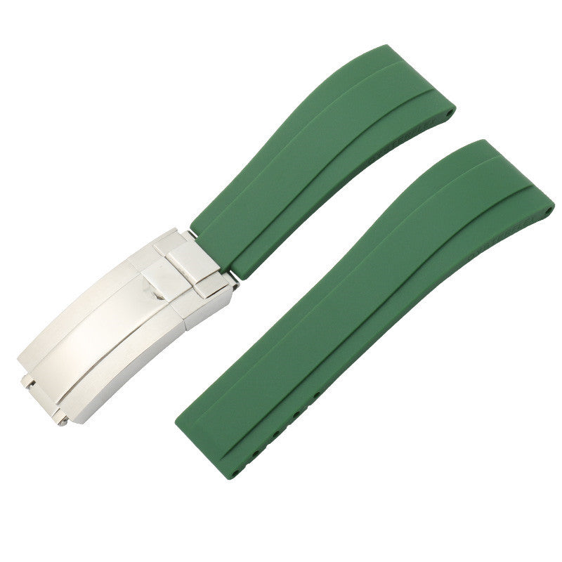 Watch With Role Original Rubber Silicone Black Green Water Ghost Bracelet Yacht Daytona Oyster Perpetual