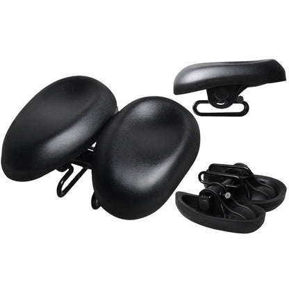 Bicycle Thickening And Widening Soft Seat Mountain Bike Bicycle Seat Adjustable Soft Seat Cushion Comfortable Elastic No Nose Saddle