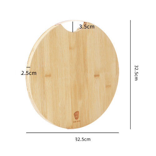 Round Cutting Board Household Thick Solid Wood Bamboo Cutting Board Kitchen Fruit Cutting Board Small Cutting Board Cutting Board Cutting Board