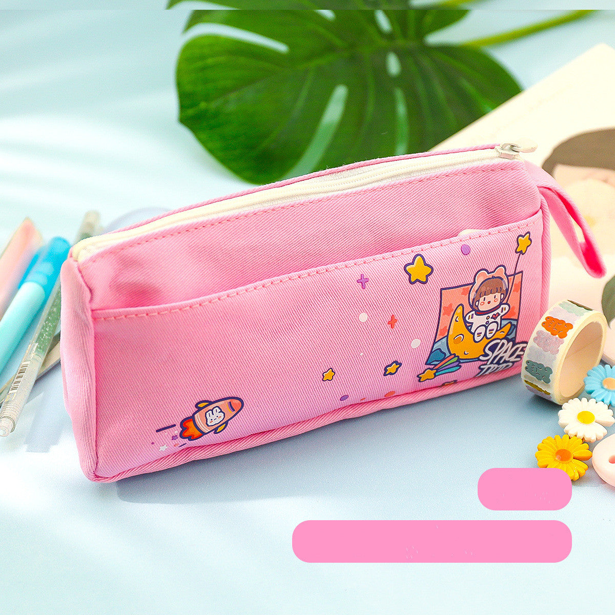 Multi-Purpose Large-Capacity Canvas Pencil Case Cute