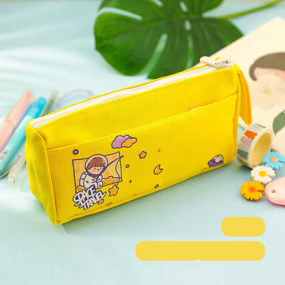 Multi-Purpose Large-Capacity Canvas Pencil Case Cute