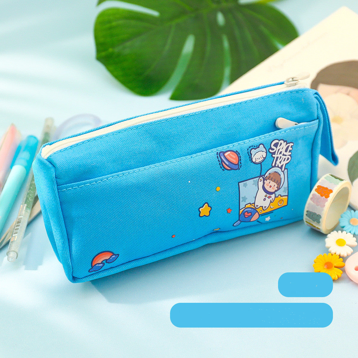 Multi-Purpose Large-Capacity Canvas Pencil Case Cute