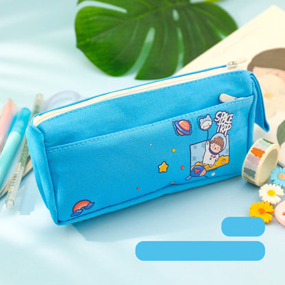 Multi-Purpose Large-Capacity Canvas Pencil Case Cute