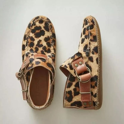 Flat High Top Martin Boots With Belt Buckle Single Shoes