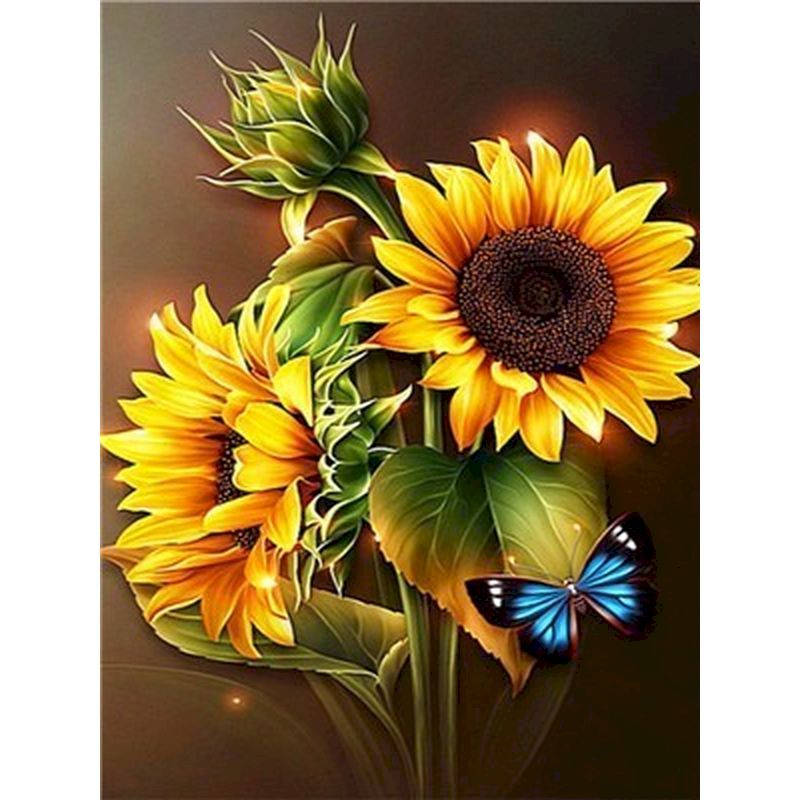 Digital  Flowers DIY Oil Painting For Adult Painting