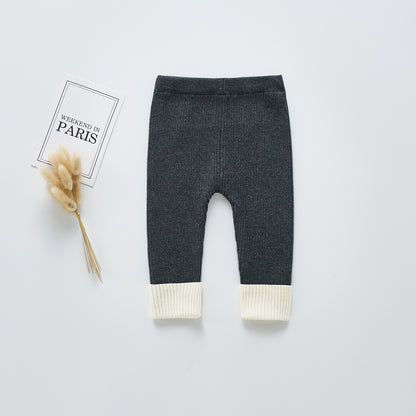 Plush thickened leggings knit pants