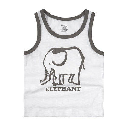 Minizone children's vest wear cotton sleeveless T-shirt racer shirt 3-8 years old small vest cool in summer