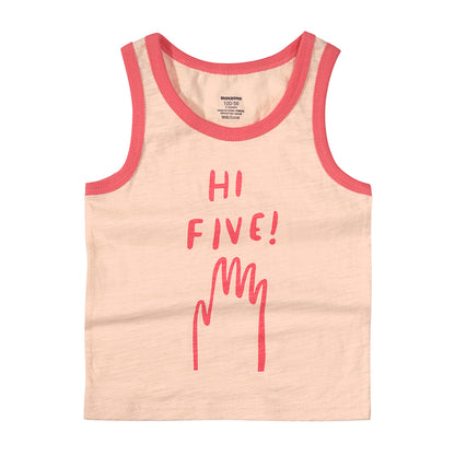 Minizone children's vest wear cotton sleeveless T-shirt racer shirt 3-8 years old small vest cool in summer