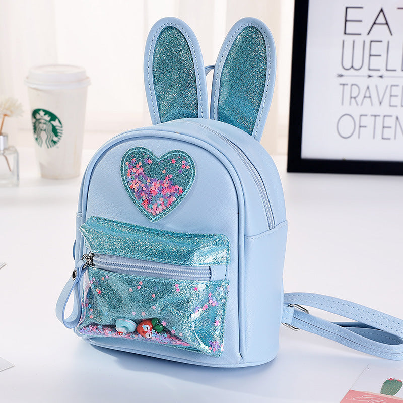 New Children's Backpack Fashion Sequins Cute Rabbit Mini Backpack Leisure Outing Kindergarten Schoolbag Female Spot