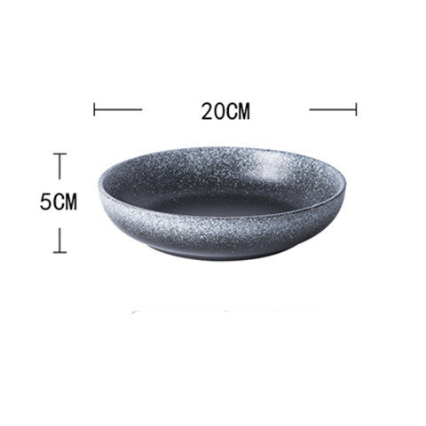 Japanese-Style Simple Tableware, Ceramic Dishes, Creative Salad Dishes, Deep Discs