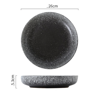 Japanese-Style Simple Tableware, Ceramic Dishes, Creative Salad Dishes, Deep Discs