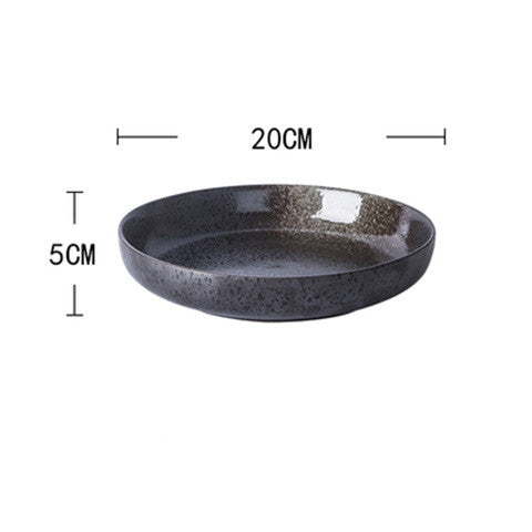 Japanese-Style Simple Tableware, Ceramic Dishes, Creative Salad Dishes, Deep Discs