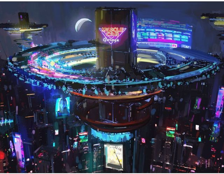 Digital Painting Neon Landscape DIY Oil Painting
