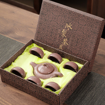 Colorful Ice Cracked Kung Fu Tea Set, A Complete Set Of Ceramics