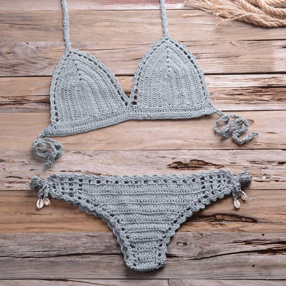 Woven Beach Women'S Split Bikini Swimsuit