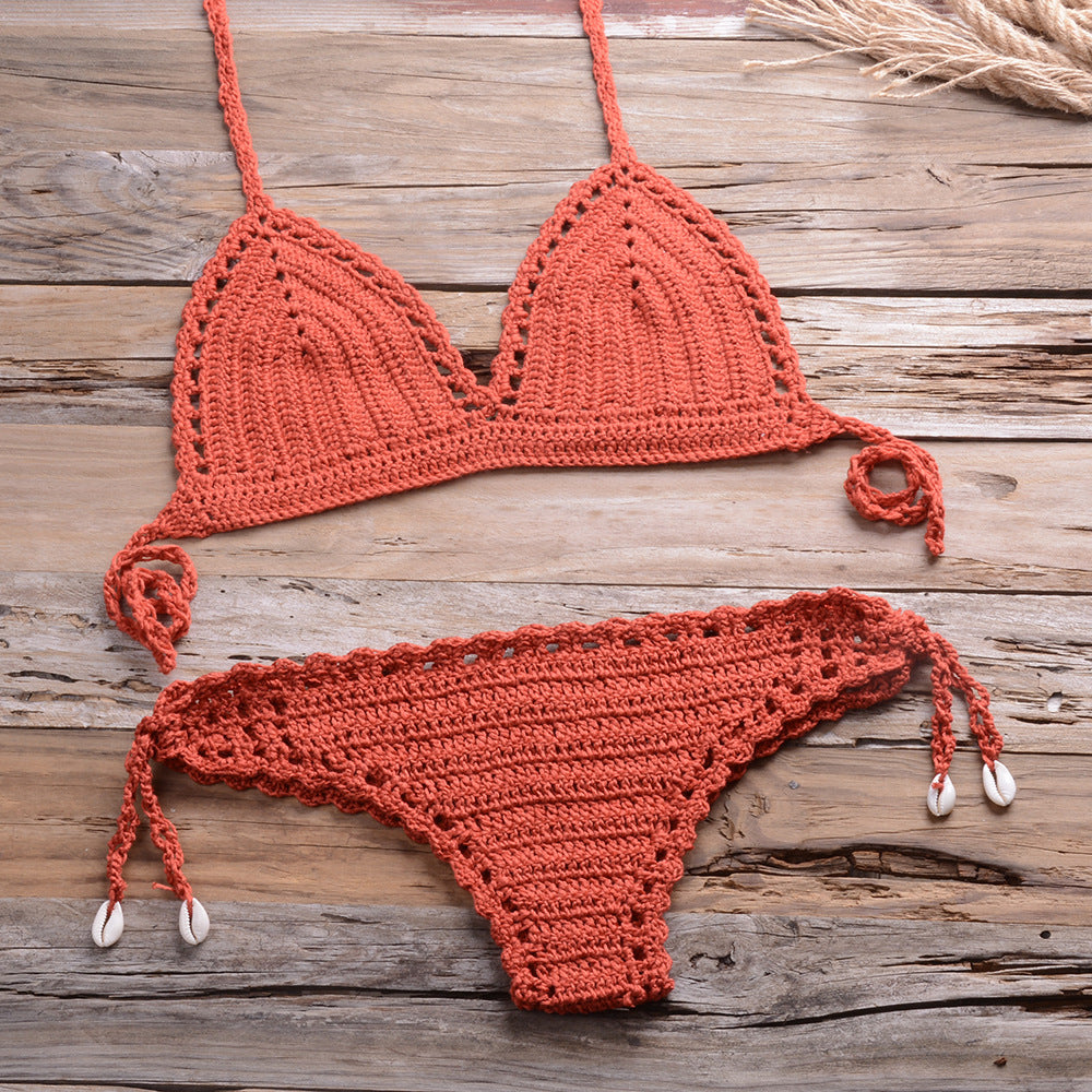 Woven Beach Women'S Split Bikini Swimsuit