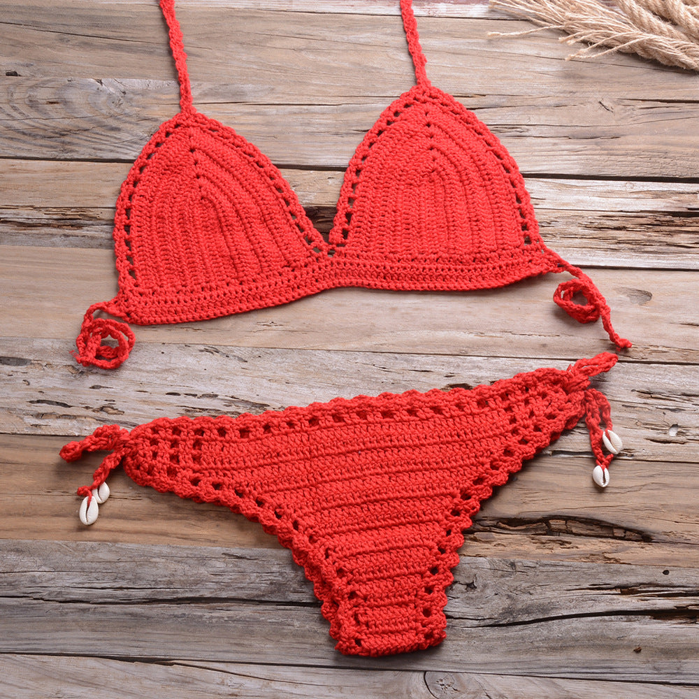 Woven Beach Women'S Split Bikini Swimsuit