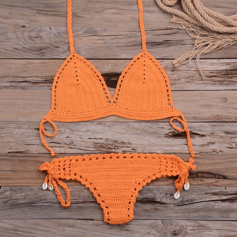 Woven Beach Women'S Split Bikini Swimsuit