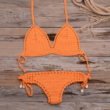 Woven Beach Women'S Split Bikini Swimsuit