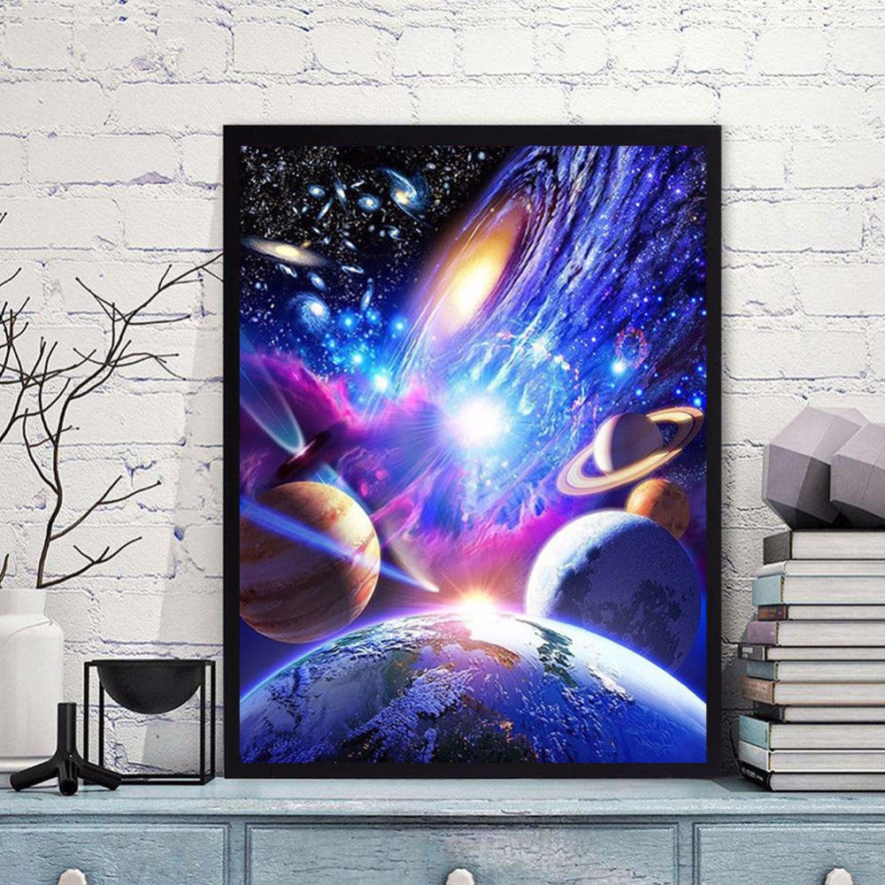 Diamond Embroidery Hobby Shinny Universe & Planet 5D Diamond Painting Cross Stitch Diamond Mosaic Bedroom Decor KBL