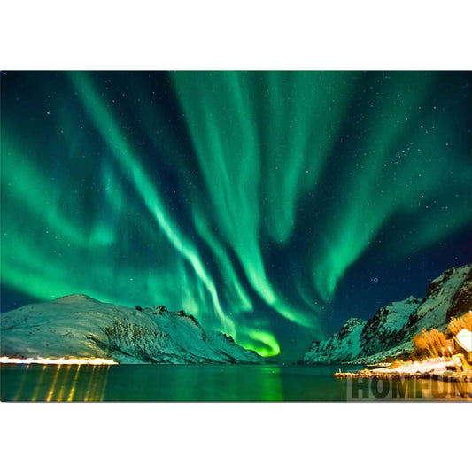Aurora Landscape 3D Diamond Embroidery Cross Stitch Home Decoration