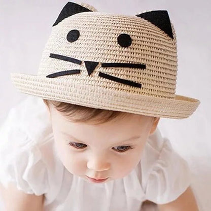 Korean style princess kids sun shade straw hat