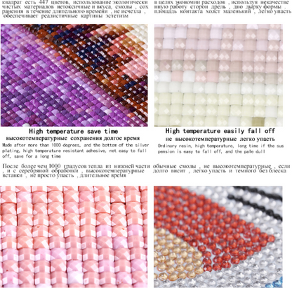 Jui Star Full Square Diamond 5D DIY Diamond Painting  Eyelid Care Products And Butterflies  Cross-stitch Mosaic Decor BK