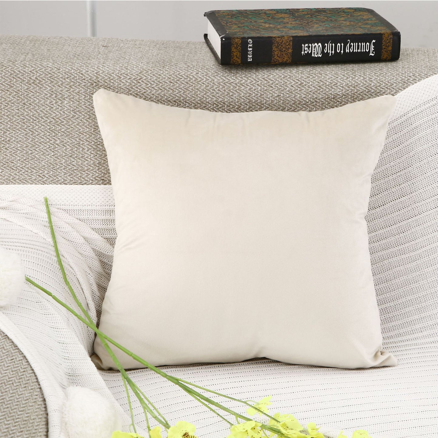 Velvet Solid Color Super Soft Sofa Cushion Children's Room Decoration