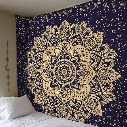 Printed home tapestry black and white with wall hanging beach towel beach blanket