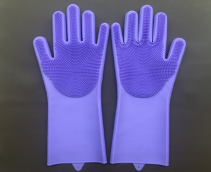 Silicone Heat-resistant Cleaning Brush Scrubbing Gloves