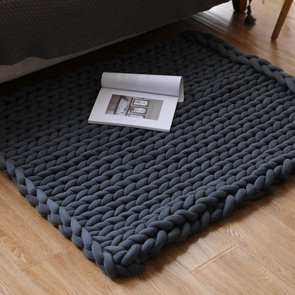 Weaving gravity blanket with wool cloth
