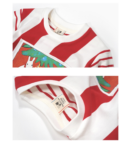 Warm Boy's Round Neck Cartoon Printed Sweater