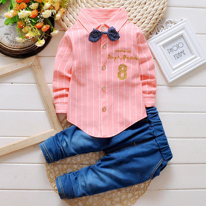 New boys and children's shirt and trousers set