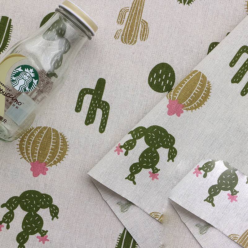 Ins linen fabric tablecloth curtain flower cloth