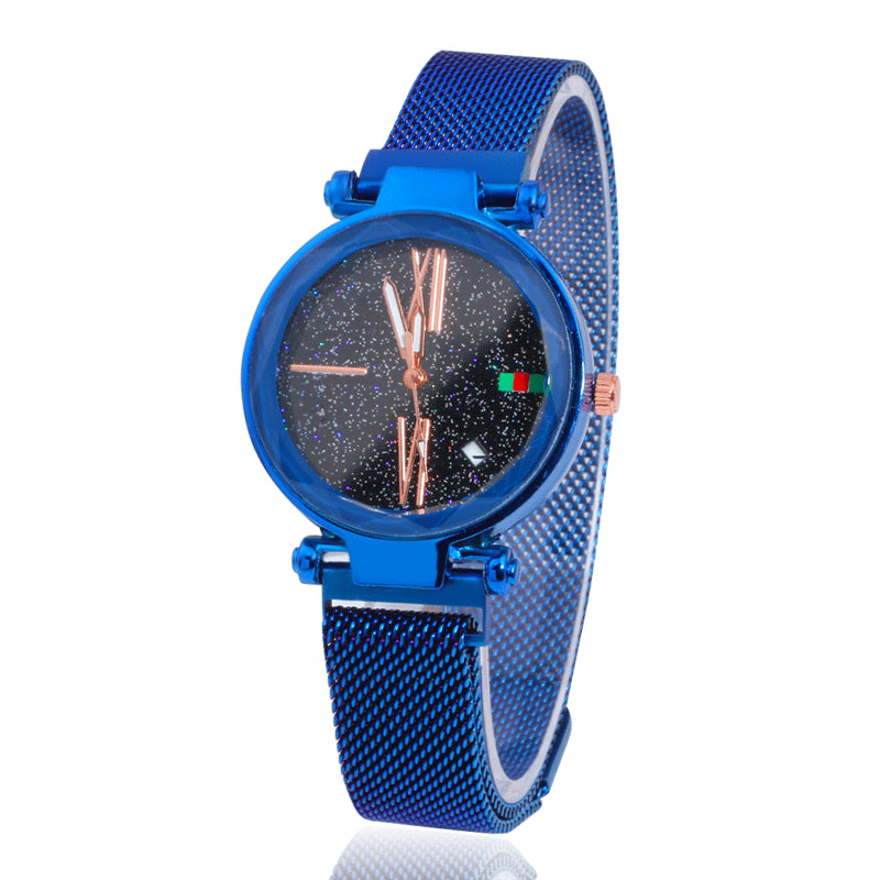 2021 cross-border explosion models Milan magnets starry sky calendar magnet watch fashion Europe and the United States with a quartz watch