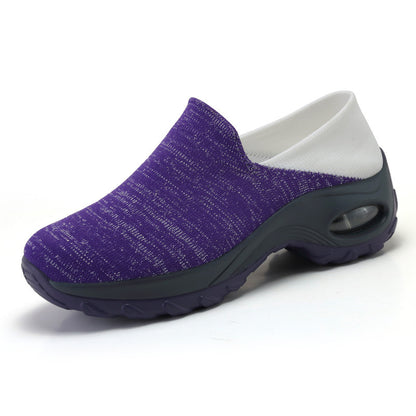 Middle-aged And Elderly Sports Shoes, Lightweight Non-slip Walking Shoes, Thick-soled Rocking Shoes